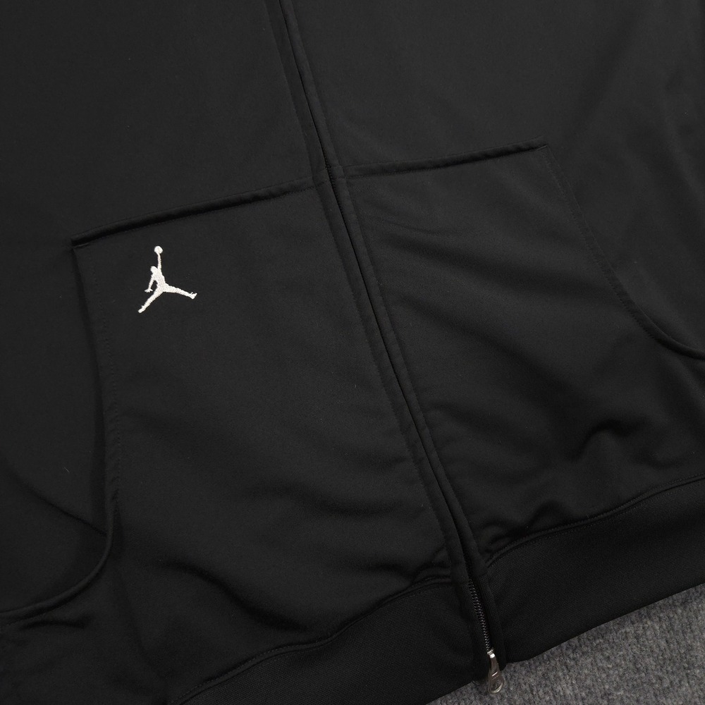Jordan Track Jacket Mens XXL Black Embroidered Jumpman Full Zip Sport Athletic - Picture 3 of 9